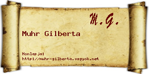 Muhr Gilberta névjegykártya